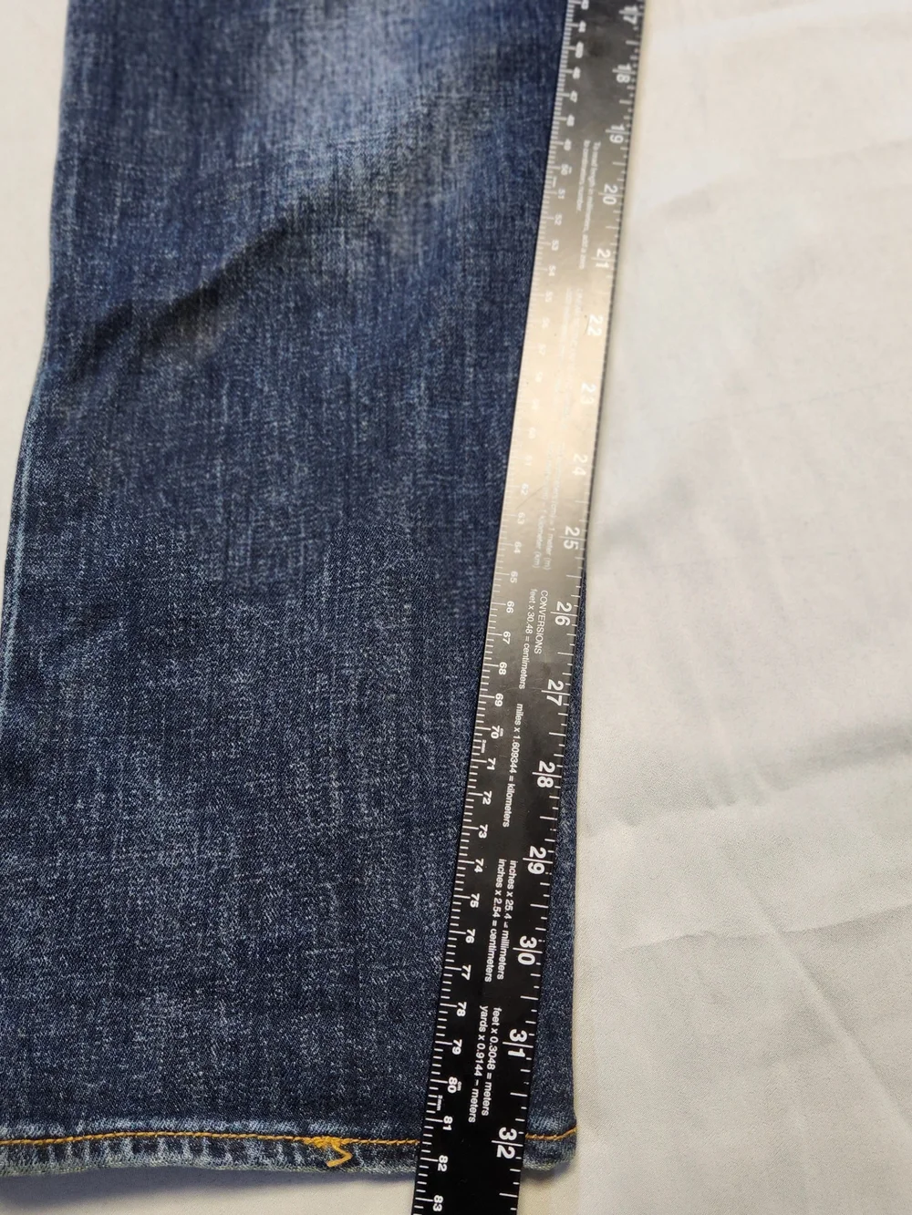 Armani Exchange A|X 38x32 $210 Men's Skinny Biker Med Gray Stretch Cotton Jeans